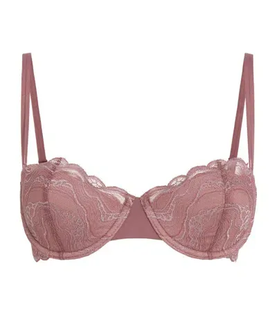 Calvin Klein Lightly Lined Balconette Bra In Vintage Pink