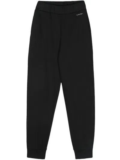 Calvin Klein Logo Lettering Track Pants In Black