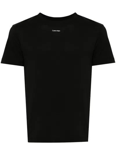 Calvin Klein Logo-print T-shirt In Black