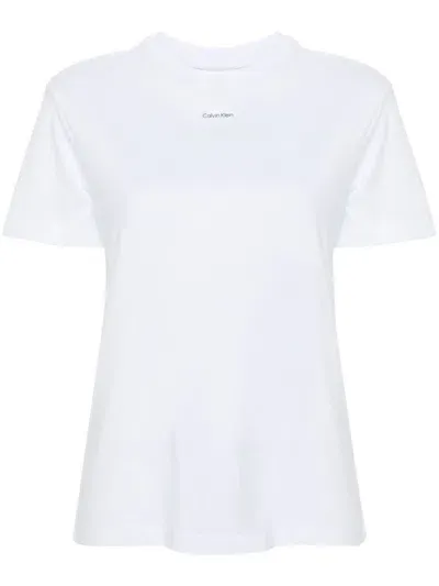 Calvin Klein Logo-print T-shirt In White