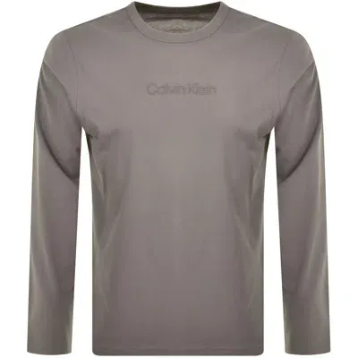 Calvin Klein Lounge Long Sleeve T Shirt Grey