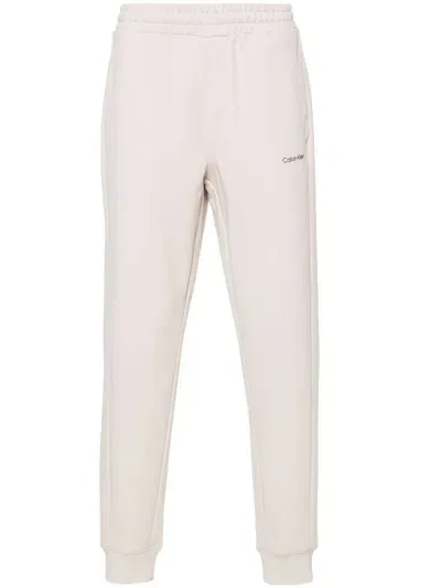 Calvin Klein Raised Logo-detail Track Pants In Neutrals