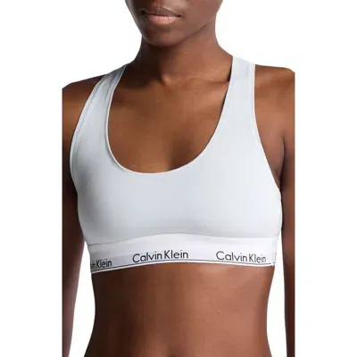 Calvin Klein Modern Cotton Collection Unlined Cotton Blend Bralette In Plein Air