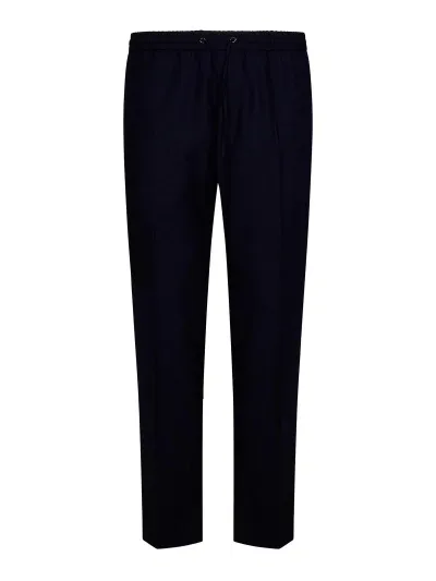 Calvin Klein Navy Blue Wool Jogger Trousers