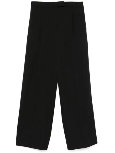 Calvin Klein Pleat-detail Tailored Trousers In Black