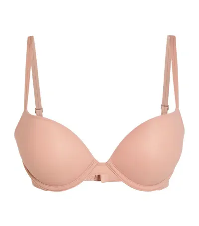 Calvin Klein Push-up Plunge Bra In Pink