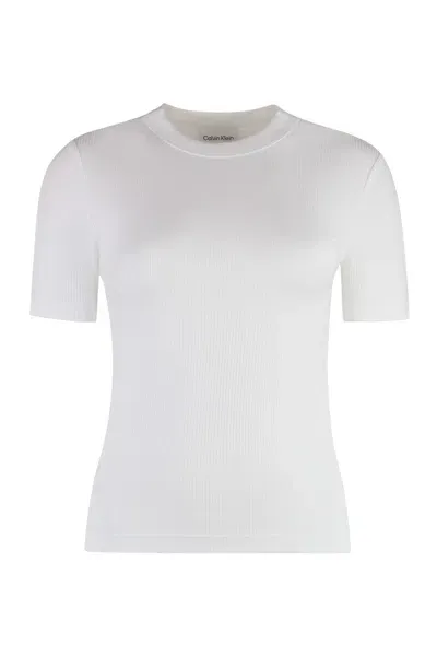 Calvin Klein Ribbed T-shirt In White