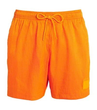 Calvin Klein Ripstop Swim Shorts In Orange