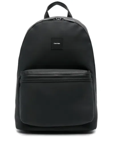 Calvin Klein Round Backpack In Black