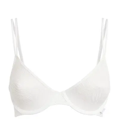 Calvin Klein Sheer Marquisette Demi Bra In White