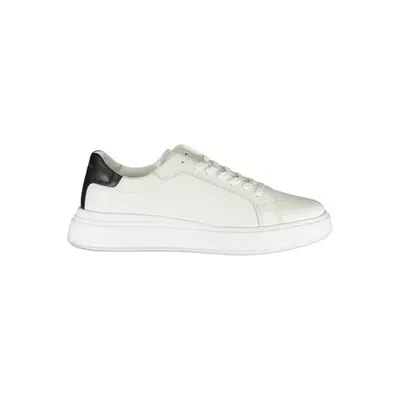 Calvin Klein Low-top Leather Sneakers In White