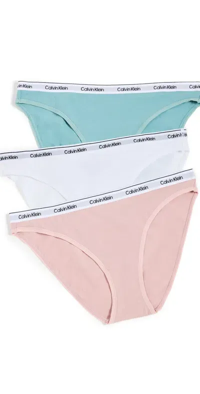 Calvin Klein Underwear Bikini Briefs 3 Pack Subdued/white/zoni Beach