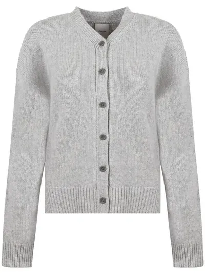 Calvin Klein V-neck Cardigan In Grey