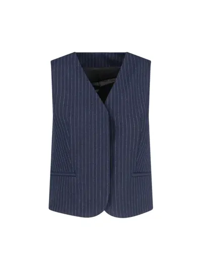 Calvin Klein V-neck Vest In Blue