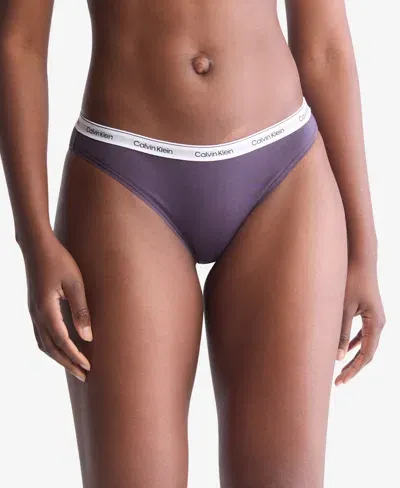 Calvin Klein Women's Modern Logo Low-rise Bikini Underwear Qd5044 In Nightshade