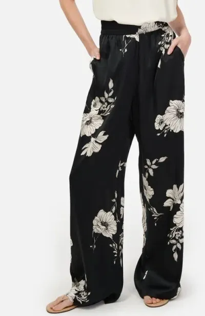 Cami Nyc Bleecker Stripe Silk Pants In Black