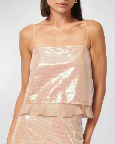 Cami Nyc Jojo Sequin Combo Cami In Pink