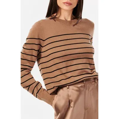 Cami Nyc Lucinda Crewneck Sweater In Nutshell Stripe