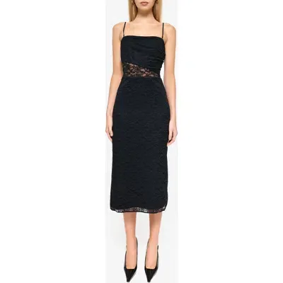 Cami Nyc Marseille Lace Sheath Midi Dress In Black