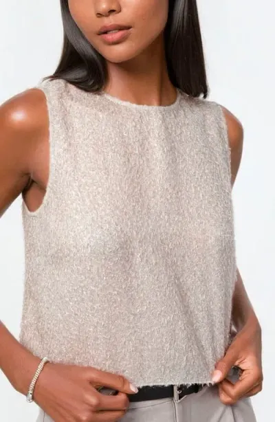 Cami Nyc Romilly Metallic Silk Blend Chiffon Sleeveless Top In Haze