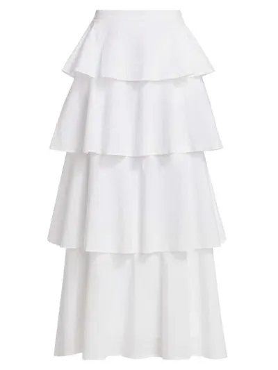 Cami Nyc Women's Terra Cotton Ruffled Maxi Skirt In White