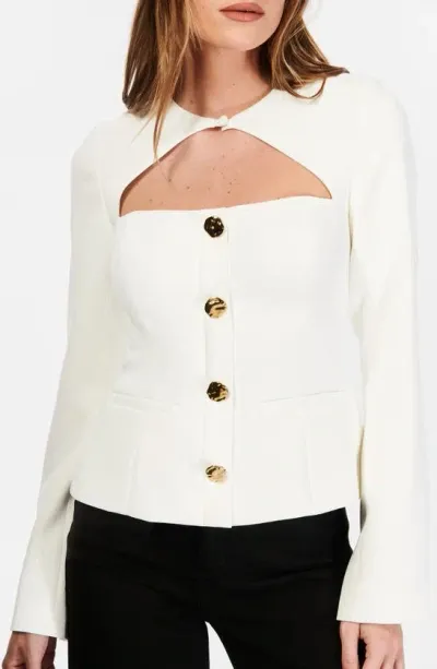 Cami Nyc Zaynab Cutout Crop Blazer In 白色