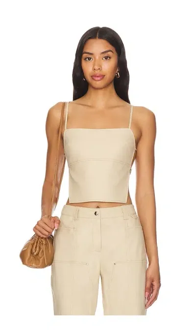 Camila Coelho Rousseau Top In Beige