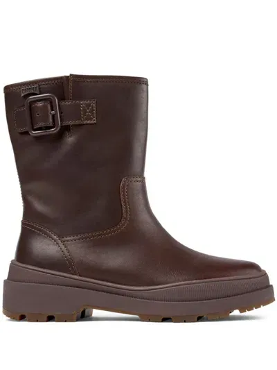 Camper Brutus Trek Leather Ankle Boots In Brown