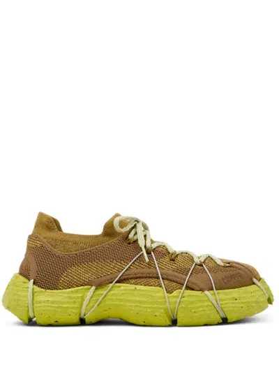 Camper Roku Chunky-sole Lace-up Sneakers In Brown,yellow