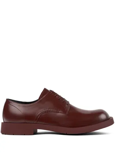 Camperlab 1978 Leather Derby Shoes In Burgundy