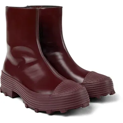 Camperlab Unisex Ankle Boots In Burgundy