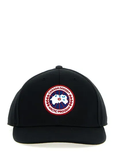 Canada Goose Logo Embroidered Tonal Cap In Black