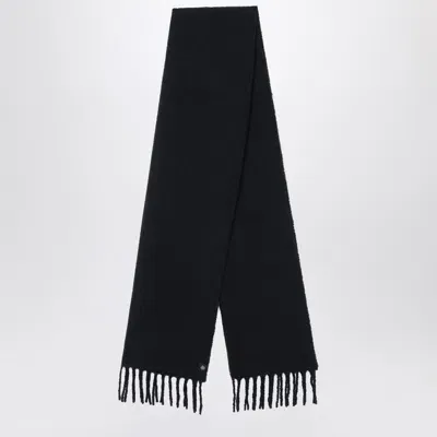 Canada Goose Black Alpaca Scarf With Fringes