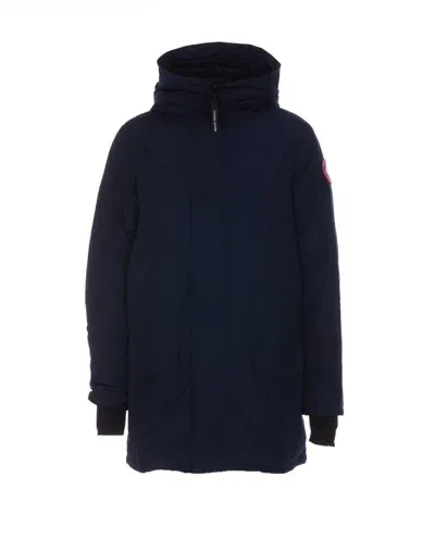 Canada Goose Langford Cotton Blend Down Parka In Blue