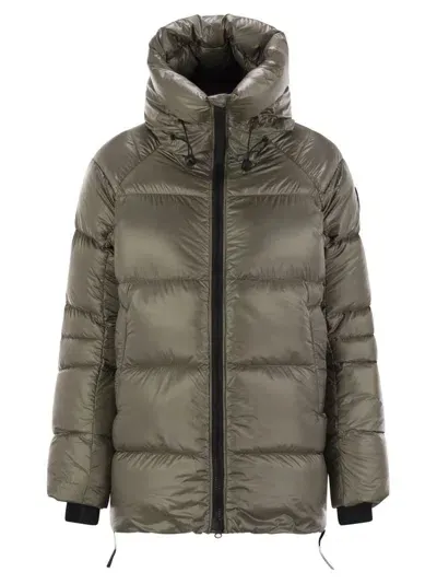 Canada Goose Cypress Puffer - Down Jacket With Black Logo In Green