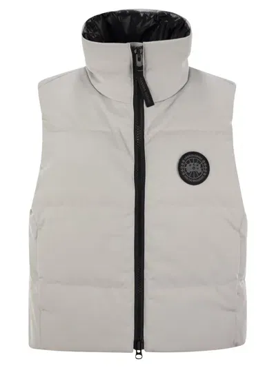 Canada Goose Grandview Cropped - Vest With Black Logo In Ice