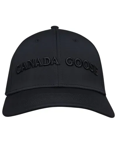 Canada Goose Logo Embroidered Baseball Cap In Black