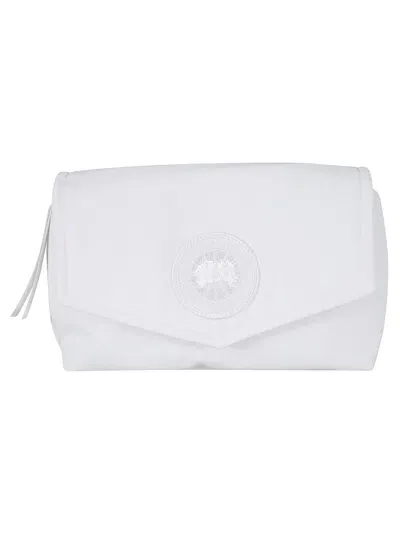 Canada Goose Logo Patched Mini Belt Bag In White