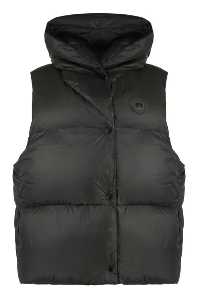 Canada Goose Rhoda Hooded Bodywarmer In Black