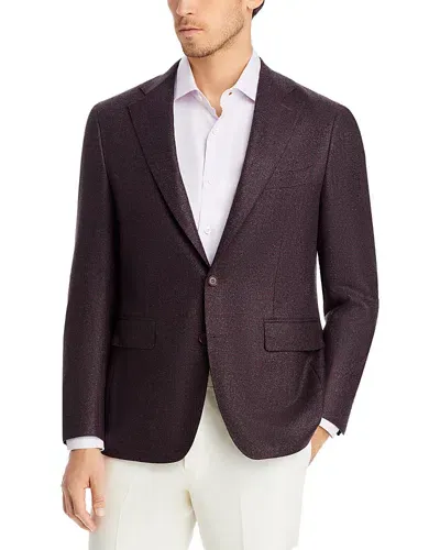 Canali Burgundy Regular Fit Sport Coat In Dark Red