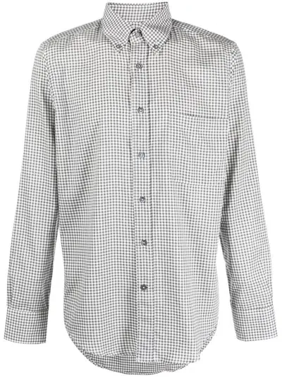 Canali Long-sleeve Cotton Shirt In White