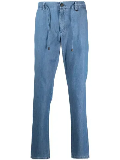 Canali Straight-leg Jeans In Blau