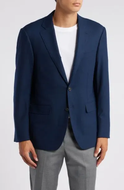 Canali Kei Trim Fit Solid Stretch Cashmere Sport Coat In Navy