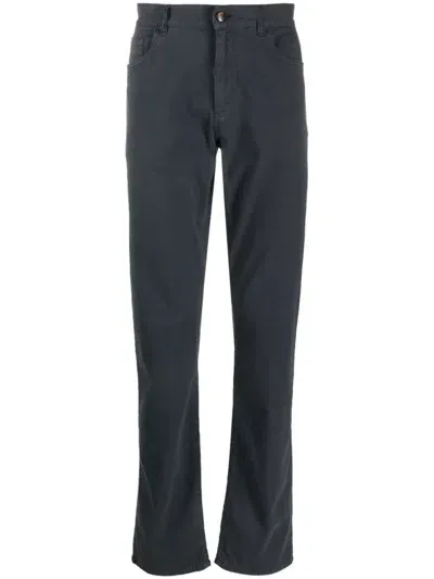 Canali Low-rise Slim-fit Jeans In Blue