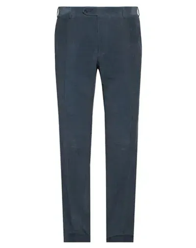 Canali Straight-leg Wool Trousers In Navy Blue