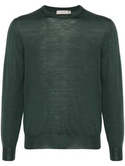 Canali Merino Wool Sweater In Green