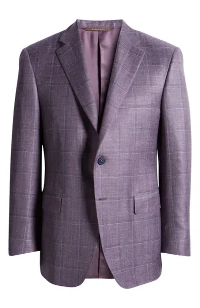 Canali Siena Regular Fit Plaid Sport Coat In Purple