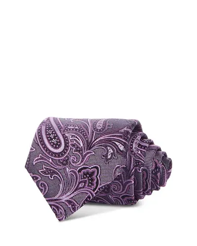 Canali Silk Classic Paisley Tie In Purple