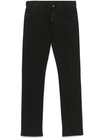 Canali Straight-leg Jeans In Black