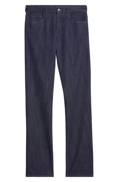 Canali Trim Fit Comfort Stretch Cotton & Wool Denim Jeans In Dark Blue